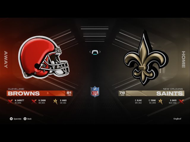 Cleveland Browns at New Orleans Saints