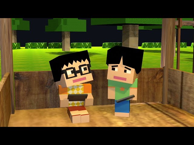 hantu pocong gabut part 1 - minecraft animation