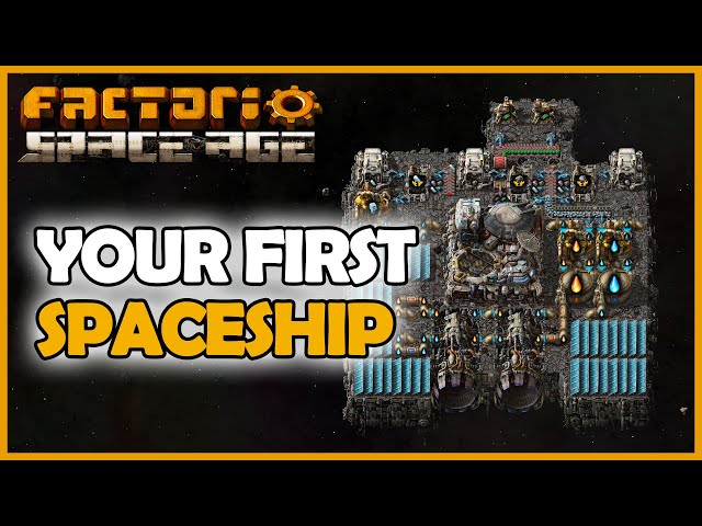 Building a safe sustainable spaceship in Factorio 2.0 Space Age (Thrusters, Fuel & Meteor Defense)