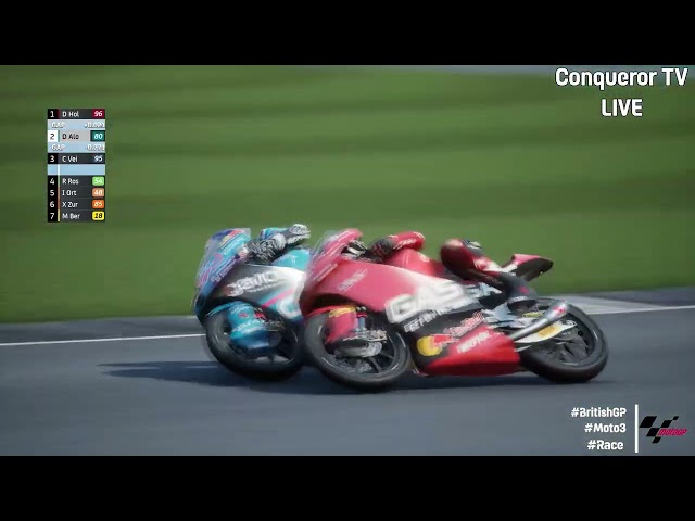 ❗David Alonso Vs Ivan Ortola❗Race Moto3 Silverstone British Grand Prix #BritishGP 2024