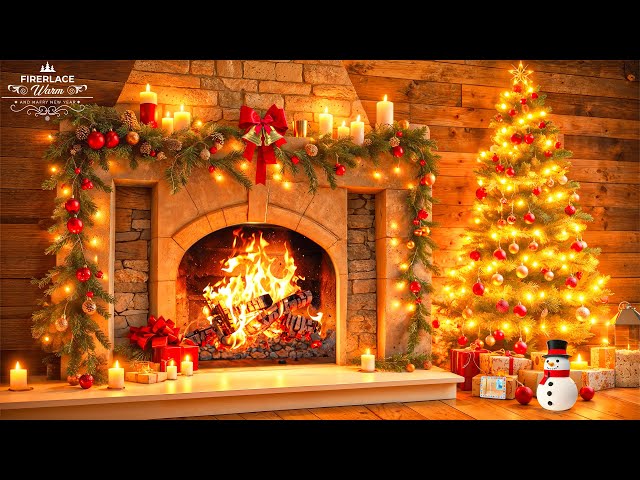 24/7 Cozy Christmas Music Ambience🔥Best Relaxing Christmas Music 🎅🎄 Crackling Christmas Fireplace