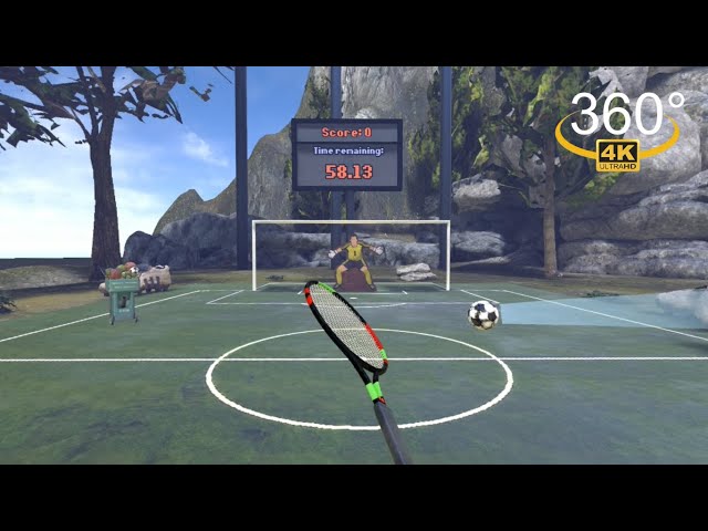 360Video VR | Tennis versus soccer goalkeeper