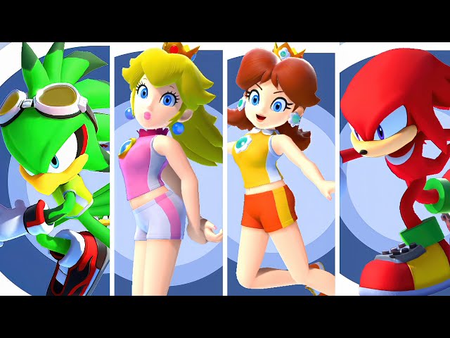 Mario & Sonic At The Olympic Games Tokyo 2020 Football Jet, Peach, Daisy, Knuckles the Echidna