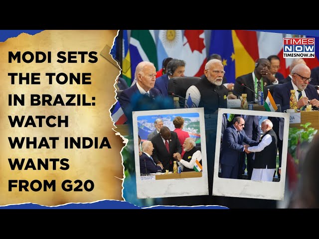 Modi In Brazil Sets Tone For G20: Watch | What India Expects From Rio Summit Attended By China, US