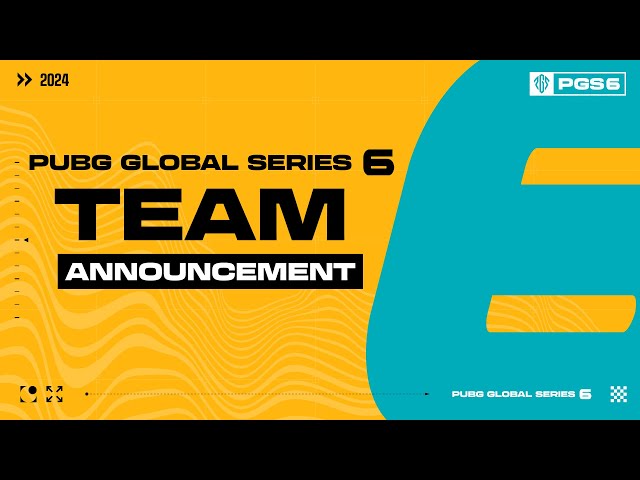 PUBG Global Series 6 Team Announcement 📢 l PUBG Esports