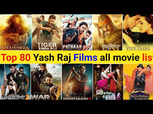 Top 80 movies Yash Raj | Yash raj hit and flop all movies | Yash Raj box office report