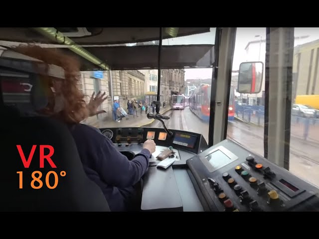 VR180° 50 minute Super Tram route, sat behind the driver