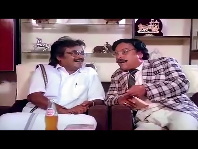 ரஜினிகாந்த்  மரண மாஸ் காமெடி | Rajinikanth Comedy Scenes | Dharmathin Thalaivan | Tamil Comedy Scene