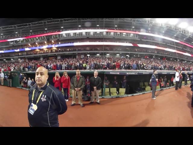 VR 360:  Singing of 'The Star Spangled Banner' before Game 2 of the ALCS