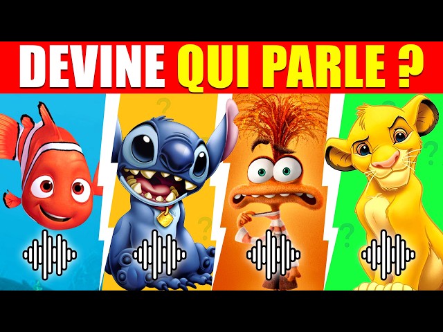 Devine QUI PARLE spécial FILMS D'ANIMATIONS 🎙️🤩 Stitch, Anxiété, Némo, Simba...