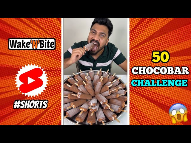 50 CHOCOBAR ICE CREAM EATING CHALLENGE😱🔥 #shorts #foodie #foodlover