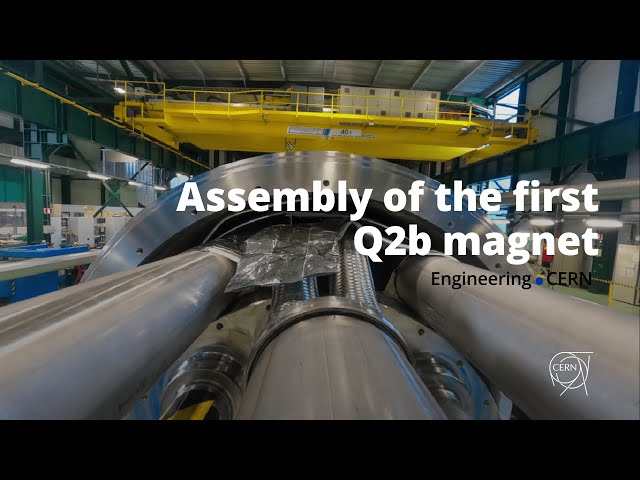 Assembly of the first Q2b magnet