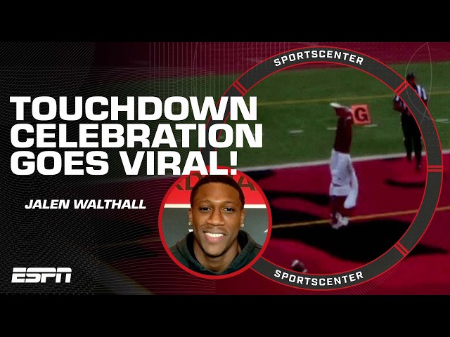 UIW Jalen Walthall on his VIRAL headstand touchdown celebration making an NFL debut | SportsCenter