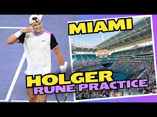 Holger Rune- Practice Miami 4K video