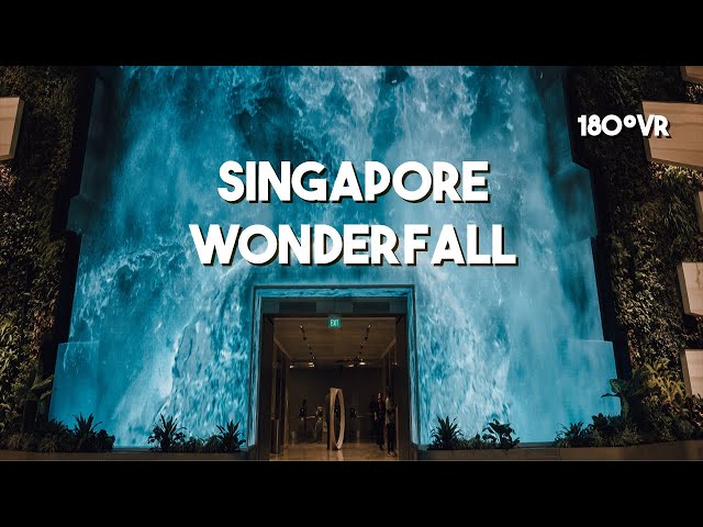 180° VR Tour Changi Airport Singapore Wonderfall LED Screen. #180video #changiairport #singapore