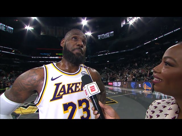 LeBron James talks Lakers impressive win in San Antonio 🎤