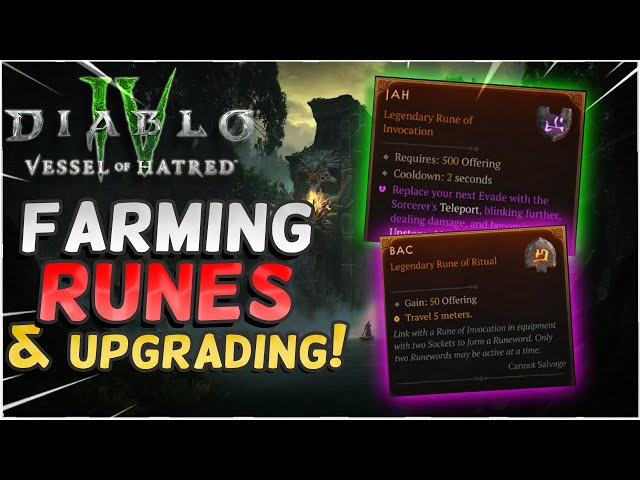 Diablo 4 How to Farm Runes in Vessel of Hatred!