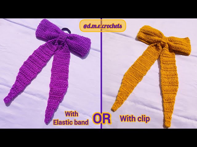 Step-by-Step Tutorial: How to Crochet a Hair Bow in 2 Easy Methods #crochet #diy #crochettutorial