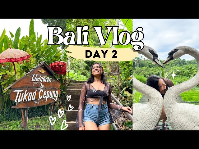 Bali Vlog Day 2 | Tukad Cepung Waterfall, Ubud Bali Swing, Leke leke Waterfall | Dharti Singh's Vlog