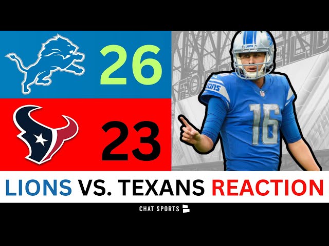 Detroit Lions WIN In Epic Comeback Vs. Houston Texans, Lions Reaction To Win