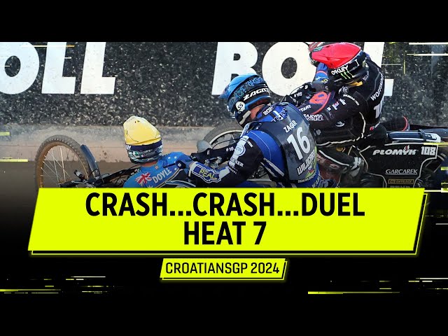 Crash, Crash and then finally fight it out! 💥 Heat 7 #CroatianSGP 2024 | FIM Speedway Grand Prix