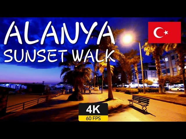 TURKEY ALANYA 4K STREET WALK 60fps real audio no cut