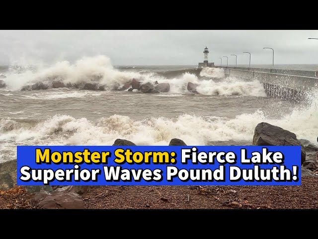 ⚓️Monster Storm: Fierce Lake Superior Waves Pound Duluth!