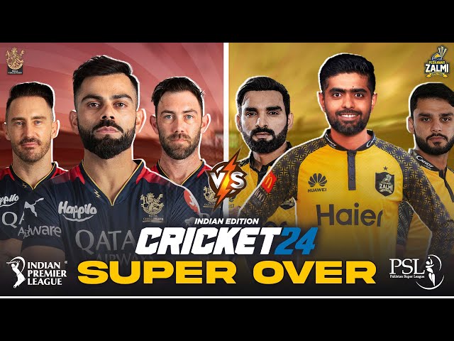 KOHLI 🆚 BABAR SUPER OVER MATCH - RCB vs PESHAWAR ZALMI - CRICKET 24