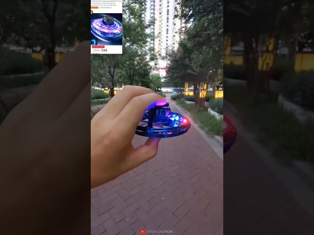 Flying Spinner #spinner #droneview #gyro #toysreview #rgb #uniquedesign #demand #imported #recharge