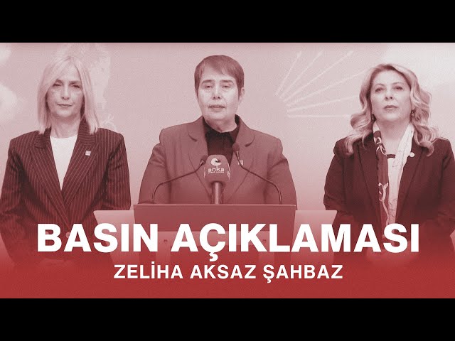 ZELİHA AKSAZ ŞAHBAZ BASIN TOPLANTISI 05/11/2024