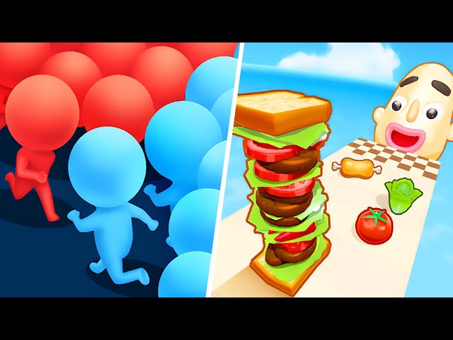 Satisfying Mobile Games ... Sandwich Run, Sandwich Runner, Juice Run, Tall Man Run, Count Masters 3D