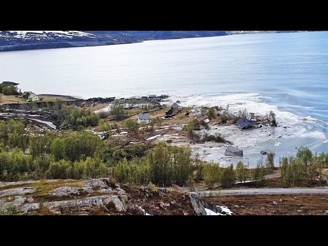 Landslide sweeps Norway homes into the sea