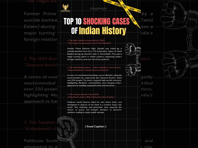 10 Unbelievable Cases That Shook India! | Legal Eagle #casestudy #darkhistory #crimestory