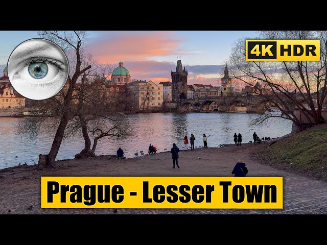 Prague Lesser Town Sunset Walking Tour 🇨🇿 Czech Republic 4k HDR ASMR