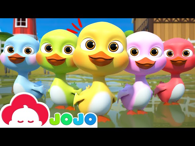 5 Little Ducks Nursery Rhyme | Colorful Ducks | Baby JoJo Nursery Rhymes & Kids Songs