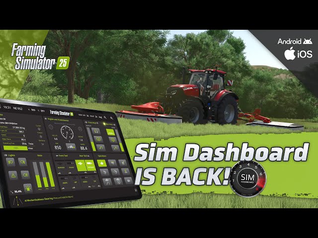 Sim Dashboard is Back For FS25 and now on iOS