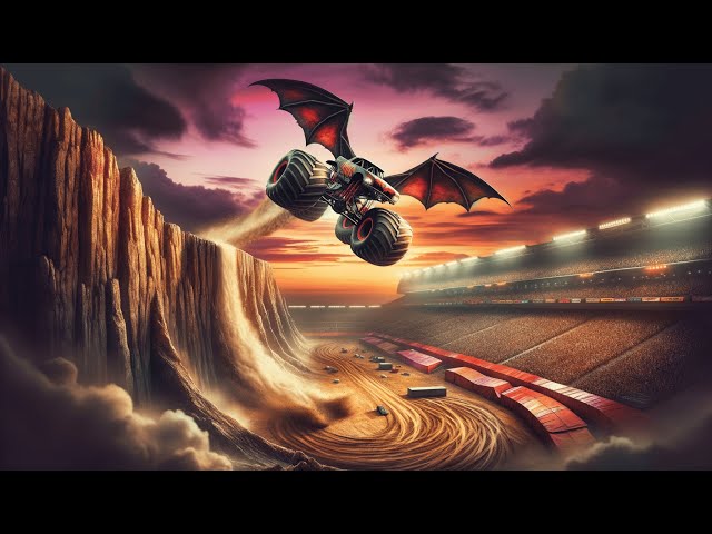 🦇 Batman Monster Jam Epic Cliff Jump Adventure!