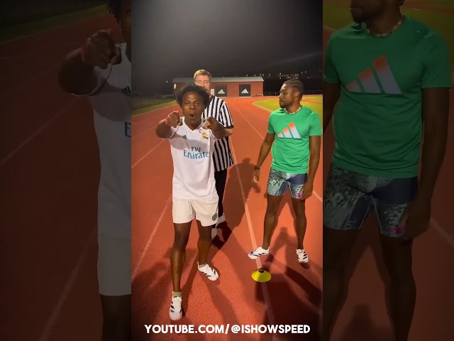 ISHOWSPEED VS FASTEST MAN ALIVE #shorts