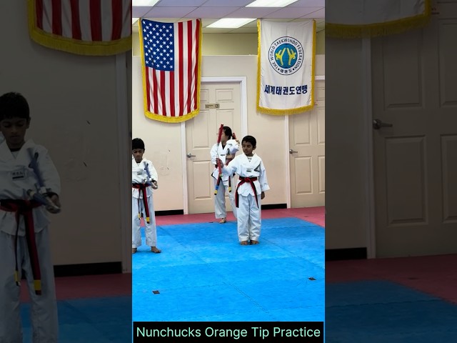 Khelankumar |Nun chucks Orange Tip Test | #edison #newjersey  #teakwondo #taekwondokicks #america