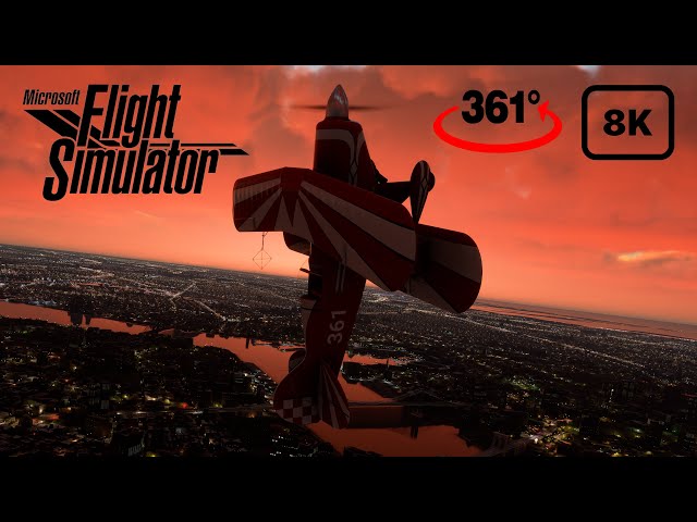 MSFS [8K|360°] - Aerobatics over NY (Pitts S-2S by Asobo)