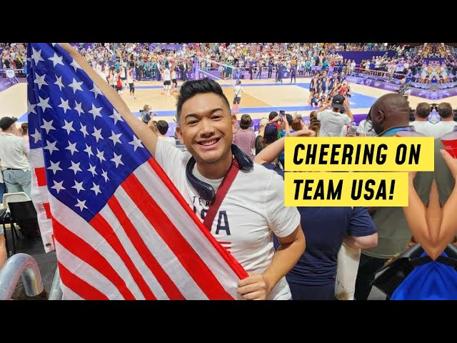 CHEERING TEAM USA AT THE OLYMPICS (Volleyball, Gymnastics, Table Tennis) - #RomeAroundTheWorld 2024