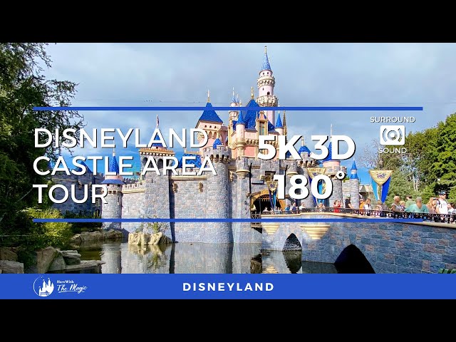 Disneyland Castle Area Tour (5K 3D 180°) with Binaural Sound