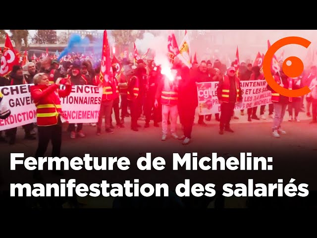 REPLAY - Michelin : manifestation contre les fermetures d'usines (Cholet, Vannes) - Clermont-Ferrand