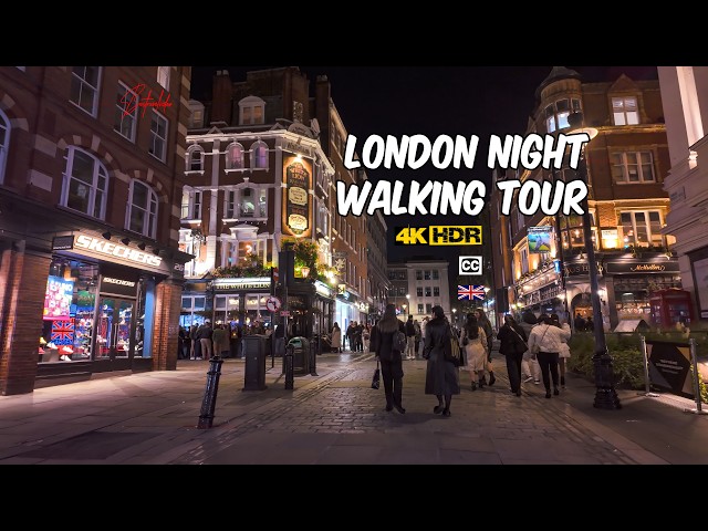 Discover London's 🇬🇧 Hidden Gems at Night! - 4K HDR captions