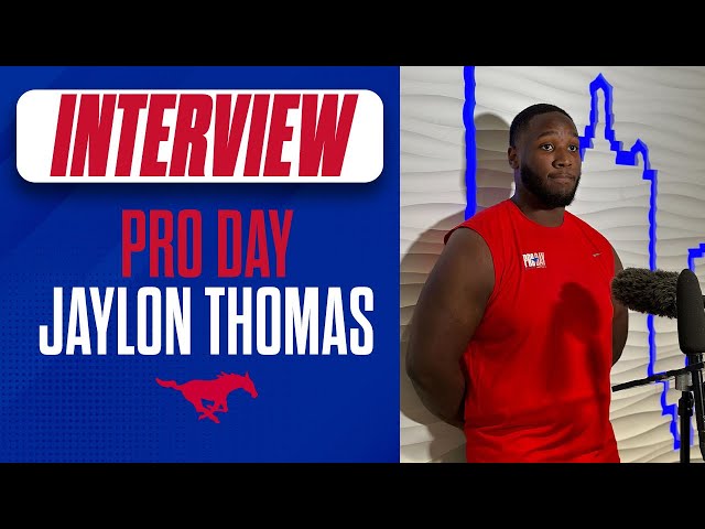 SMU OL Jaylon Thomas shows versatility to NFL scouts at SMU Pro Day | 2023 NFL Draft OL prospects