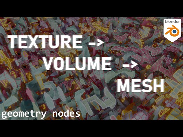 Complex Abstract Geometry Structures with Volume nodes - Blender Geometry Nodes Quick Tutorial