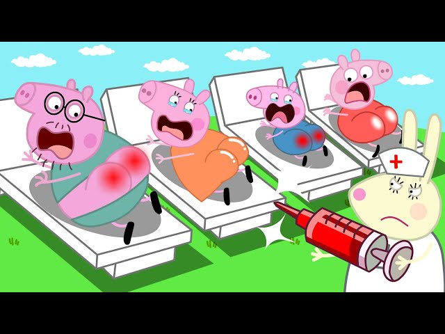 Stop Rebecca Rabbit Doctor, Don't Hurt Peppa Pig Family - Peppa Pig Funny Animation