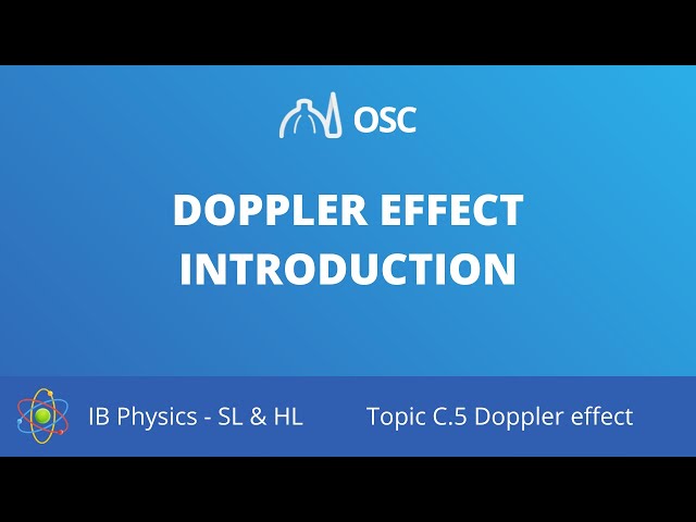 Doppler effect introduction [IB Physics SL/HL]