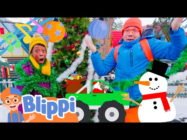 Deck the Halls with Blippi and Meekah! | Classic Holiday Nursery Rhymes for the Family