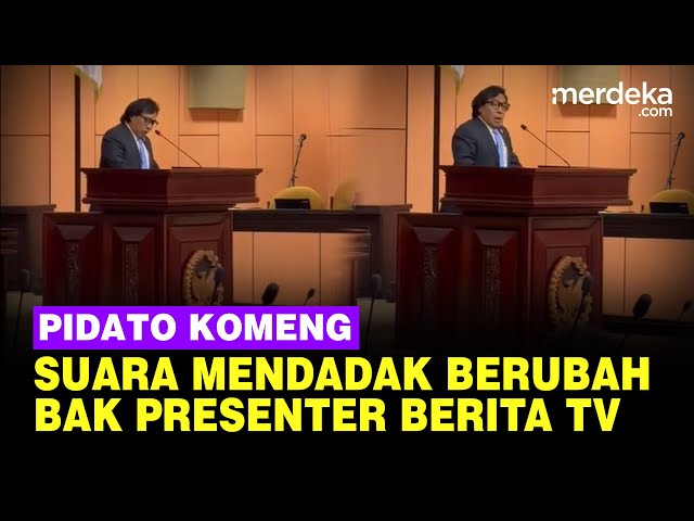 Momen Kocak Pidato Komeng, Suara Mendadak Berubah Bak Presenter Berita: Ssst Jangan Berisik!